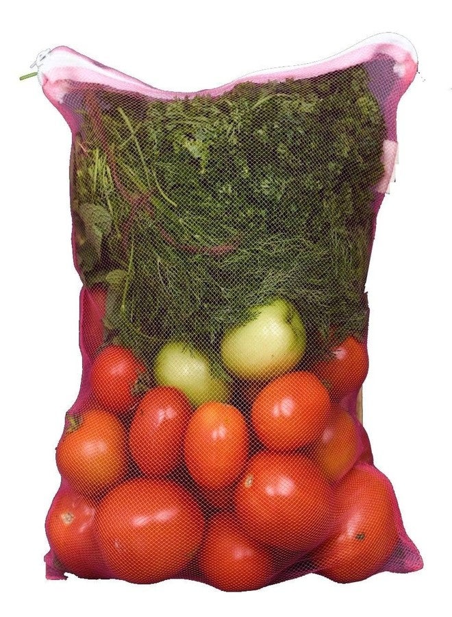 FASHRAMP Multipurpose Fridge Zip Bags to Store Fruits, Vegetables/Fridge Organizer Ziplock Storage Reusable Net Bags Nylon Storage Pouch ((Pack of 12)) - Image 2